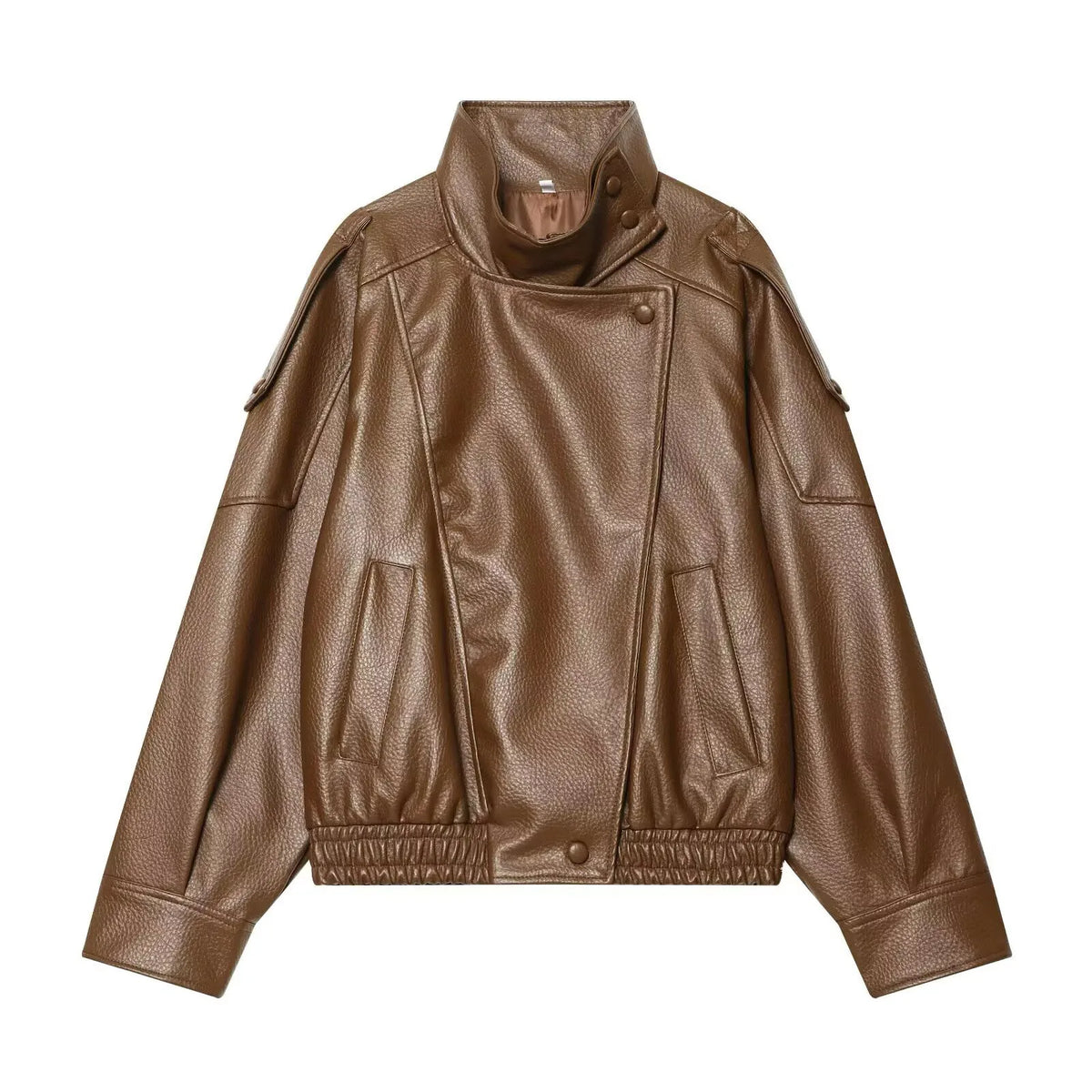 VitaCare™ UrbanEdge Oversized Faux Leather Jacket