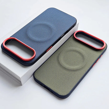 VitaPhone™ ApexLuxe Magnetic Woven Leather & TPU iPhone Case