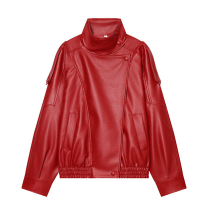 VitaCare™ UrbanEdge Oversized Faux Leather Jacket