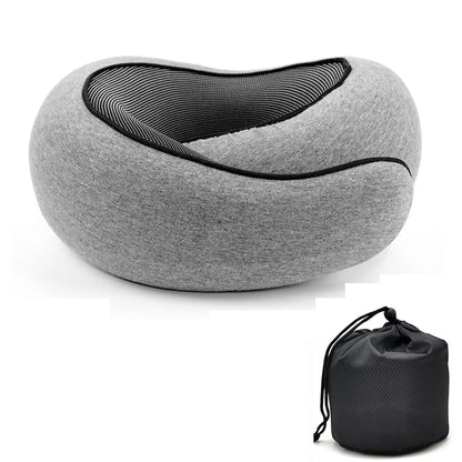 Travel Neck Pillow Memory Foam U-shaped Pillow Snail Style Travel Neck Support Portable Adjustable Soft Noon Break Sleep Pillows – Ansicht 8