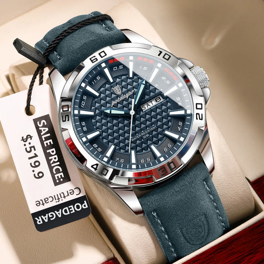 POEDAGAR Original Man Wristwatch Top Luxury Waterproof