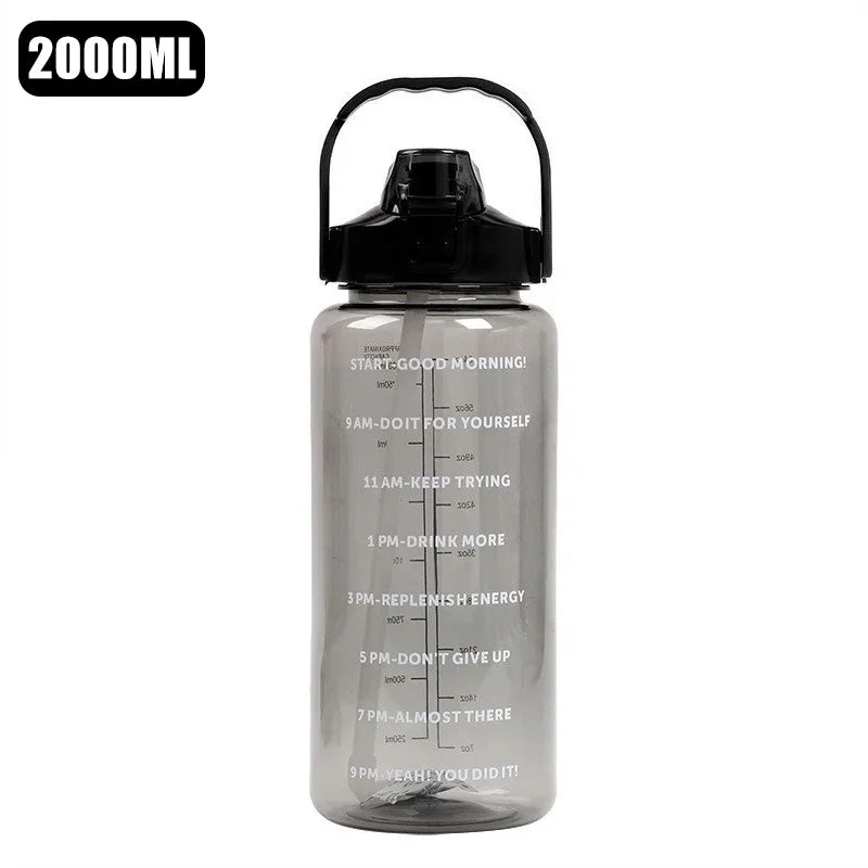Trinkflasche mit Strohhalm 1 l und 2 l – Ansicht 11