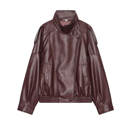 VitaCare™ UrbanEdge Oversized Faux Leather Jacket