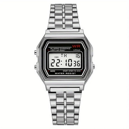 VitaHome™ RetroSteel Digital Multifunction Watch
