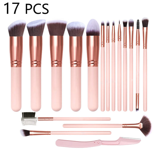Make-up-Pinselset 17er-Set, 17 Stück