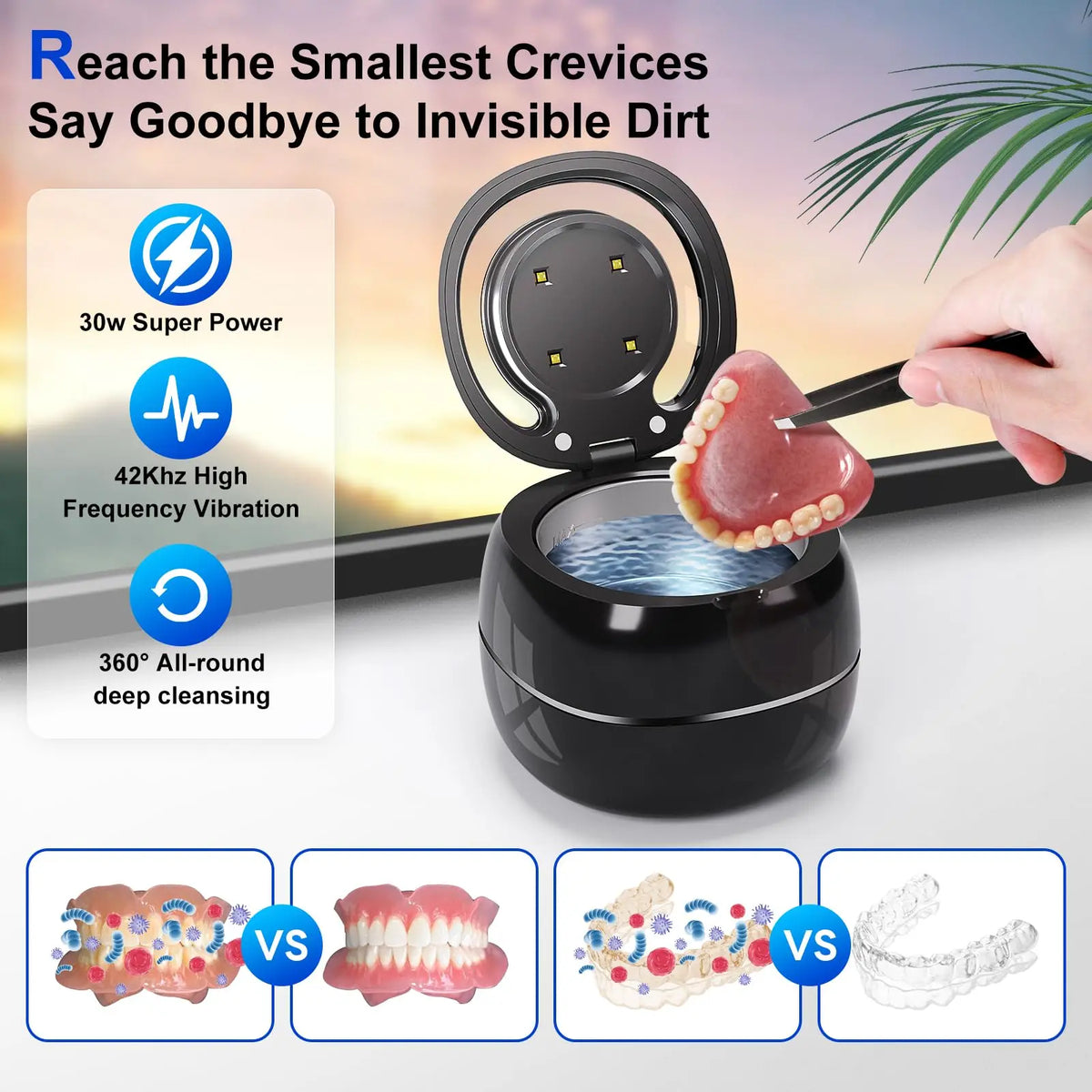 Vital™ PureSonic UV Ultrasonic Retainer & Jewelry Cleaner