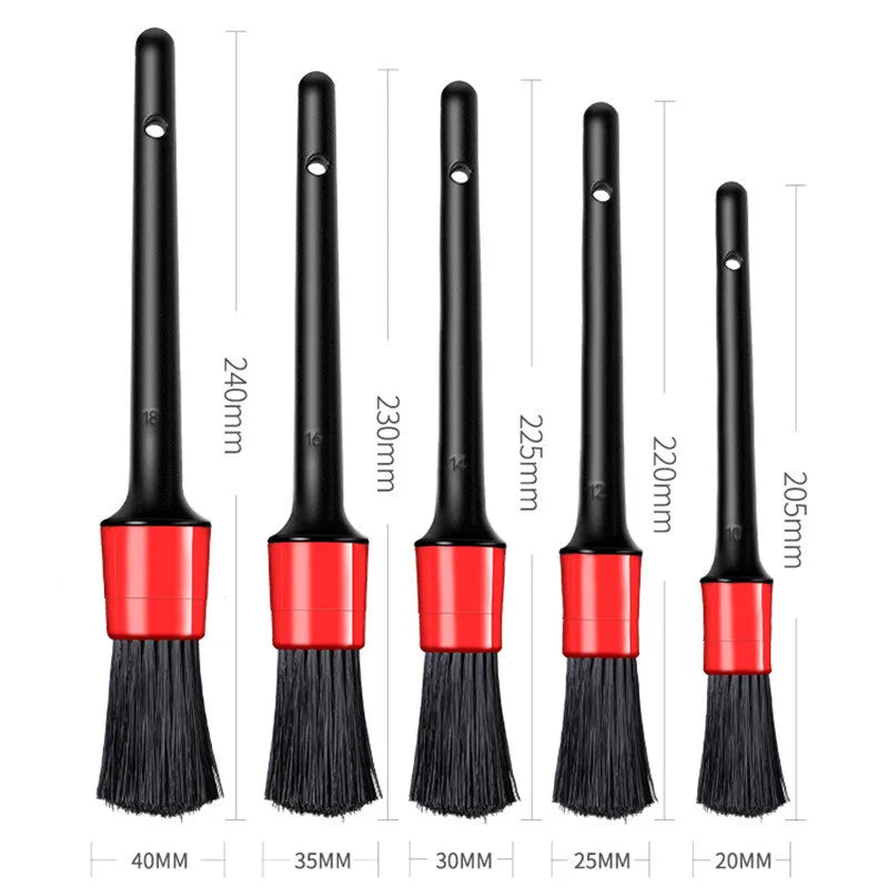 SEAMETAL 5pcs Car Detailing Brush Set Car Dashboard Air Conditioner Air Outlet Wheel Brushes for Car Interior Cleaning Tools – Ansicht 7