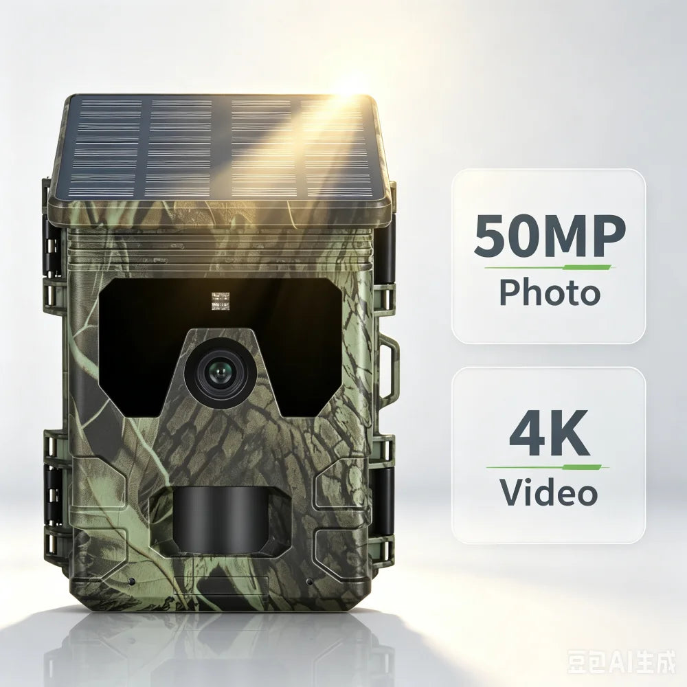 VitaHome™ ApexGuard 50MP 4K Solar Wildlife & Security Trail Camera
