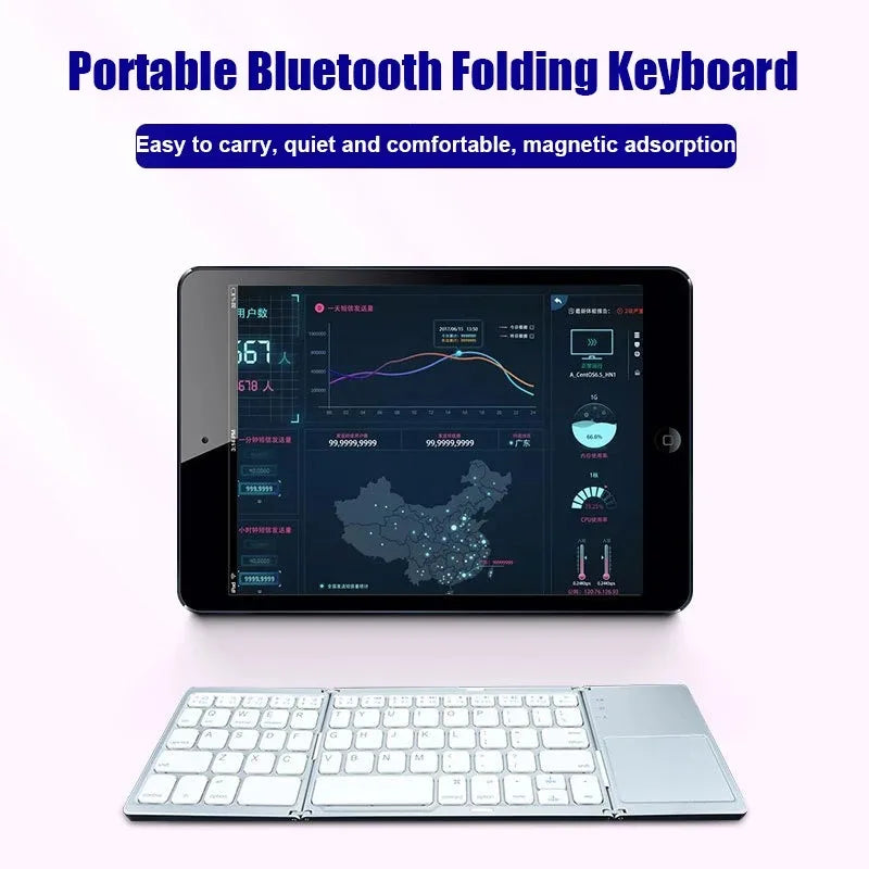 Bluetooth-Tastatur faltbar mit Touchpad – Ansicht 5