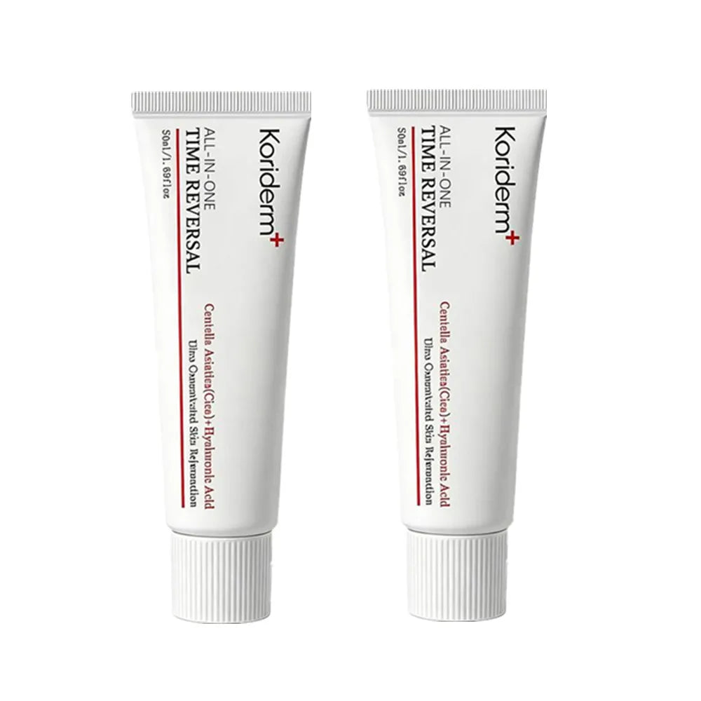 Koriderm All-In-One Time Reversal Cream - Cica+Hyaluronic Acid Deep Hydration Firming & Lifting Reduces Wrinkle Skin Moisturizer