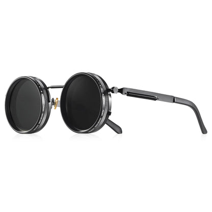 Vita Retro Punk Adjustable Polarized Round Sunglasses