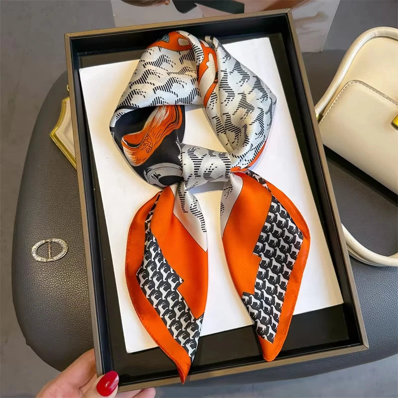 Luxury Satin Square Scarf (70x70 cm) – Versatile Fashion Accessory