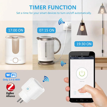Smarte Steckdose ZigBee mit Verbrauchsmessung 16 A – Ansicht 4