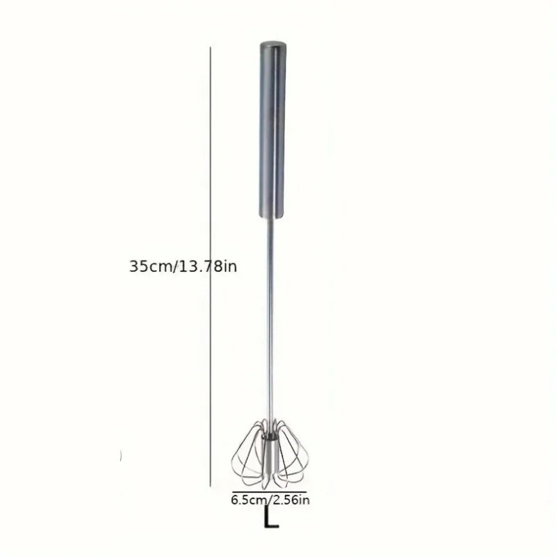 VitaHome™ WhirlWhip Semi-Automatic Stainless Steel Push Whisk