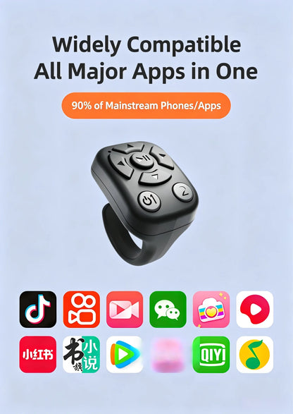 Bluetooth Scrolling Ring Wireless Remote Control, Short Video Page Turner Camera Shutter Controller, Universal Mobile Phone Tabl – Ansicht 4