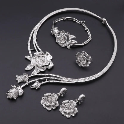 Schmuckset in Silberoptik vierteilig – Ansicht 2