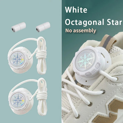 Upgraded No‑Tie Automatic Sneaker Laces Thick Rope Shoelaces with Swivel Metal Capsule Buckles Easy Installation – Ansicht 18