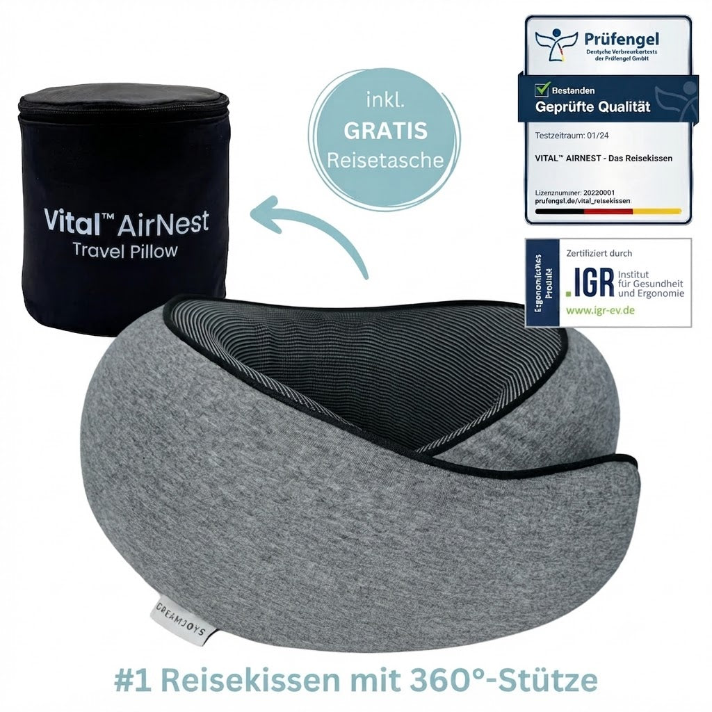 Vital™ AirNest Travel Pillow