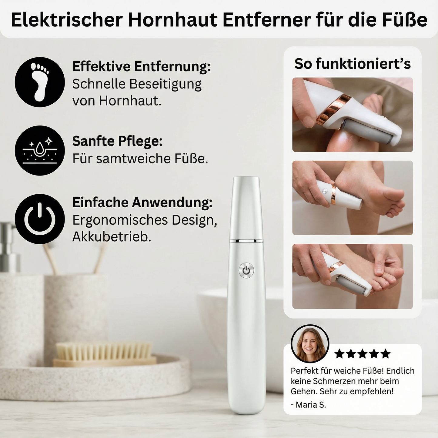 Vital Elektrischer Hornhaut Entferner für die Füße